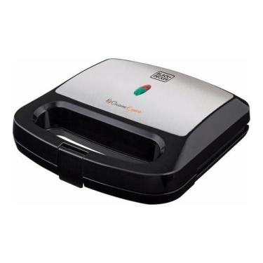 Imagem de Sanduicheira Elétrica Pt Inox Black+ Decker Sm800 Cor Preto/Inox - Bla