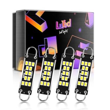 Imagem de LUYED LED super brilhante de 44 mm para luz de domo de carro, compatível com lâmpadas 561 562 567 564 3020, iluminação interna branca xenon para porta-malas, lâmpadas de placa de veículo, pacote com 4