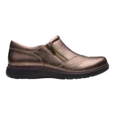 Imagem de Clarks Mocassim feminino Certina Pure Slip On, Marrom metálico, 41