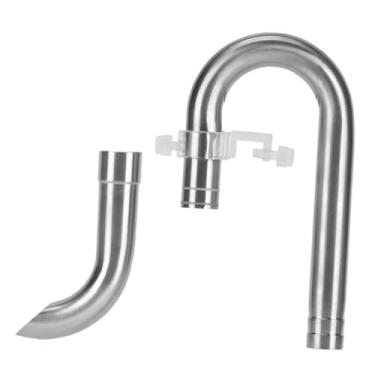 Imagem de Bothyi Conjunto de saída de tubo Lily para aquário, resistente, leve, de aço inoxidável, fácil montagem, saída de água, conector de tubo de filtro de aquário, 16 Saída