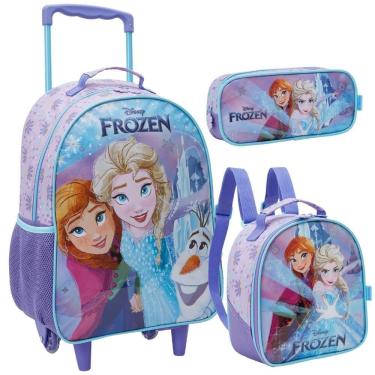 Imagem de Kit Mochila Rodinhas Lancheira E Estojo Frozen Xeryus 13170