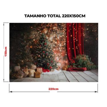 Imagem de Fundo Fotográfico Tecido Natalino 2,2x1,5m Estúdio e Ensaio Infantil e