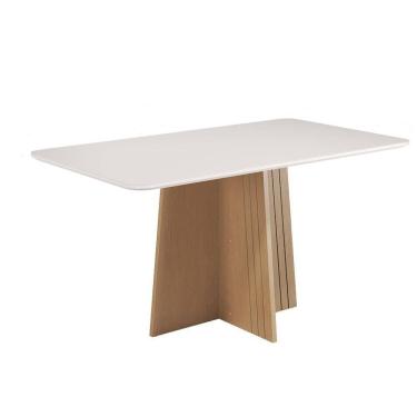 Imagem de Mesa para Sala de Jantar 160x90cm Isa Mel/Off White
