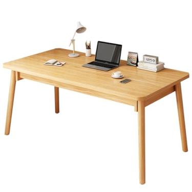 Imagem de Mesa de computador doméstico Mesa de estudo para sala de estudo em casa, mesa de centro multiuso, mesa larga suavemente polida adequada para sala de estar, quarto, escritório, etc. (Cor: Cor da