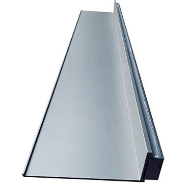 Imagem de Prateleira flutuante embutida luz branca LED, prateleiras de parede, prateleiras criativas de liga de alumínio para prateleira de plantas ou estante de livros, prateleira de armazenamento de parede