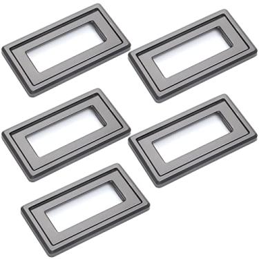 Imagem de Puxador criativo para móveis - Puxador de porta de armário invisível moderno puxadores de gaveta simples, fivela plana de tatami para guarda-roupa armário de sapatos cozinha (cinza, 96 mm)