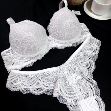 Imagem de Conjunto de renda com bojo - Vip moda intima , Branco