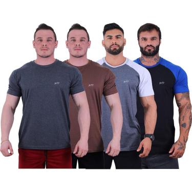 Imagem de Kit 4 Camiseta Tradicional Masculina MXD Concei Grife Básico Cor:;Tamanho:G;Gênero:Masc...
