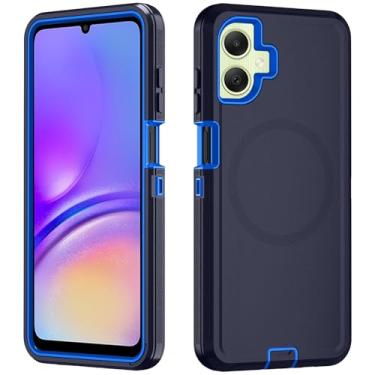 Imagem de Asuwish Capa de celular para Samsung Galaxy A05 com protetor de tela de vidro temperado Capa magnética híbrida à prova de choque à prova de quedas acessórios para celular resistentes Ao5 A 05 mulheres