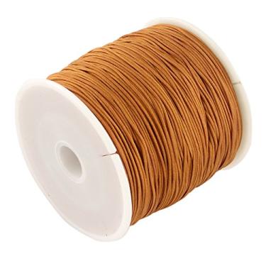 Imagem de 100 jardas/rolo 0,8 mm fios trançados de nylon chocolate chinês cordão para joias cordas de miçangas para artesanato faça você mesmo Kumihimo pulseiras de macramê para fabricação de suprimentos