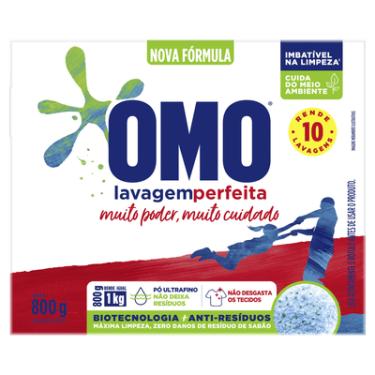 Imagem de LAVA-ROUPAS EM PÓ OMO LAVAGEM PERFEITA CAIXA 800G