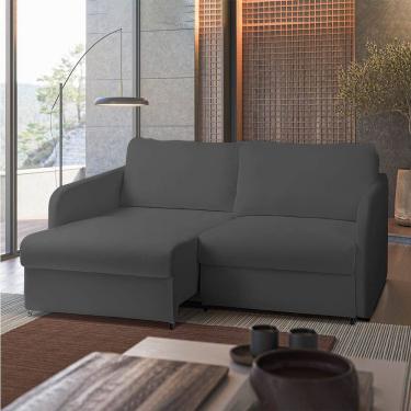 Imagem de Sofá Retrátil Reclinável 3 Lugares 196cm Amsterdã Suede K01 - D`Rossi