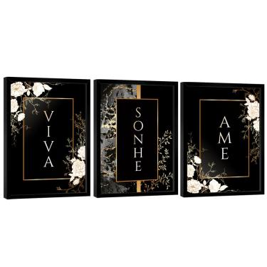 Imagem de Quadro Decorativo Trio Viva, Sonhe e Ame