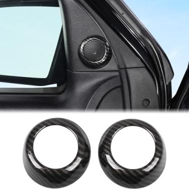 Imagem de Anel de acabamento de capa de áudio estéreo para porta de carro compatível com Toyot@ Tundra 2007-2021 Sequoia 2008-2020 Tweeters de áudio capa de anel para porta de carro alto-falante alto-falante