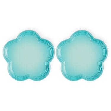 Imagem de CONJUNTO 2 PRATOS FLOR LE CREUSET 23CM EM CERÂMICA AZUL COOL MINT 91029200496070