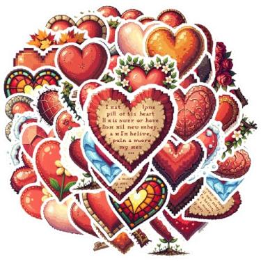 Imagem de 35 peças adesivos engraçados em formato de coração coração amor romântico arte pixel arte grafite adesivos DIY em forma de coração para telefone faça você mesmo, guitarra, notebook, mala, laptop
