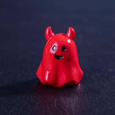 Imagem de 1 miniatura, enfeites de fantasma de Halloween, mini figuras de paisagem para jardins de fadas, terrários, decoração de mesa e festa, diabo vermelho, grande