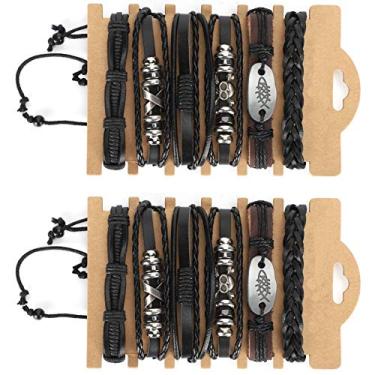 Imagem de Acouto Bracelets de Couro Vintage 12pcs Conjunto para Roupas Elegantes - Jóias de Manguito Elegante e Versátil