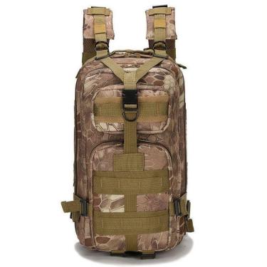 Imagem de Mochila Multiuso Escolar Tática Cargueira 30 Litros Camping Pesca Cáqui