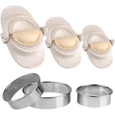 Imagem de Conjunto de moldes de ravióli, máquina pastel com cortadores redondos, 3 tamanhos, bolinho de maçã, Gyoza, moldes de ravioli de qualidade alimentar