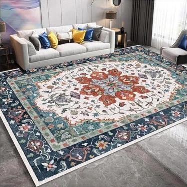 Imagem de Tapete sala antiderrapente antialergico Belga B110 aveludado nao solta pelo indiano 1,00x1,50