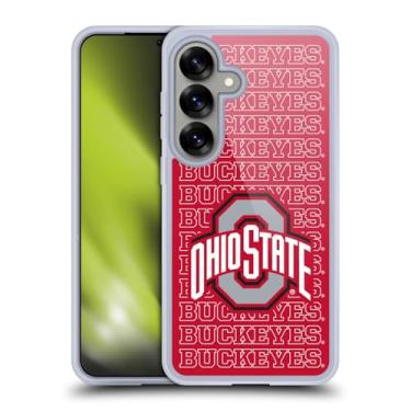 Imagem de Head Case Designs Capa de gel oficialmente licenciada pela Ohio State University Outline Buckeyes [proteção de grau militar] compatível com Samsung Galaxy S25 e compatível com MagSafe