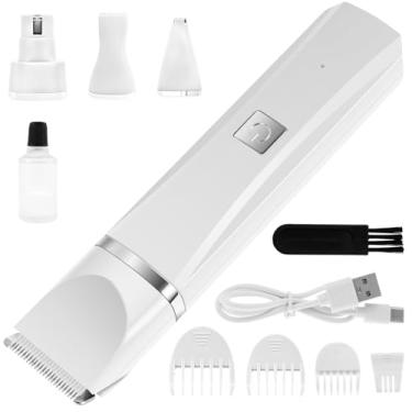 Imagem de Cortador de pata e cortador de pata, com 3 lâminas substituíveis, cortador de cachorro sem fio de baixo ruído, potência de corte de 6500 rpm, baterias recarregáveis, para gatos e outros animais de