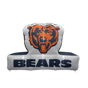 Imagem de FANMATS Mascote inflável NFL Chicago Bears - Expositor inflável autoinflável, ventilador e cordões embutidos, logotipo oficial da equipe – mostre seu espírito durante todo o ano