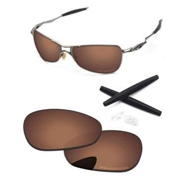 Imagem de PapaViva Lentes de reposição e kits de borracha para armação de óculos de sol Oakley Crosshair 1.0, Marrom cobre, Crosshair 1.0