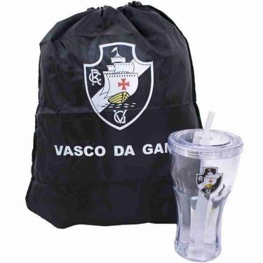 Imagem de Copo Com Canudo 550ml E Mochila Tipo Saco - Vasco da Gama-Unissex