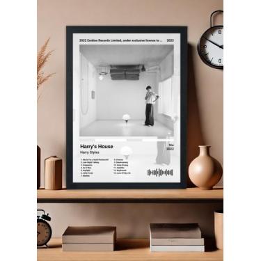 Imagem de Quadro Harry Styles Harry's House (Black&white) Com Vidro Tamanho:21cm