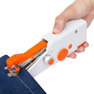 Imagem de Máquina de costura portátil CS101, máquina de costura para iniciantes, kit portátil elétrico mini Samll portátil para adultos e crianças de 8 a 12 anos incluído manual e acessórios, costura rápida