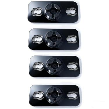 Imagem de 4 peças de cabeça de barreira de poeira universal impressa em 3D para sistemas estilo Zipwall, controle de poeira e renovação de drywall leve - preto