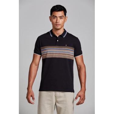 Imagem de Camisa Polo Malha Slim Fit - Preto - HIGHSTIL, Preto, G