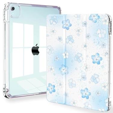 Imagem de Feams Capa fina para iPad Air de 13 polegadas M3 2025/M2 2024, capa traseira transparente para iPad Pro de 12,9 polegadas, 6ª/5ª/4ª geração 2022/2021/2020, capa traseira transparente com hibernação