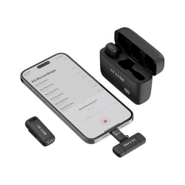 Imagem de Microfone de Lapela Wireless VX Case Lightning + Adaptador Type-C