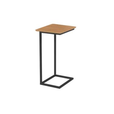 Imagem de Mesa Lateral de Apoio Cinamomo 65x40x30 cm  Estrutura Metálica PU e Ta