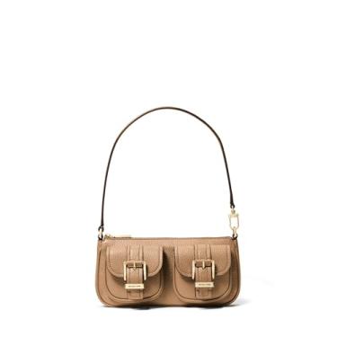 Imagem de Michael Kors Bolsa pequena conversível Zoe, Ferragens douradas/couro seixo/casca, One Size