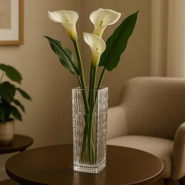 Imagem de Vaso Cristal Ecológico Transparente Palatino 15cm Quadrado Resistente 