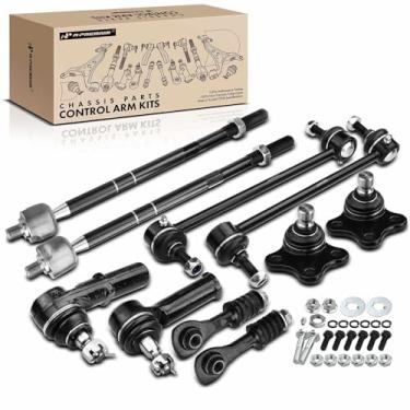 Imagem de A-Premium Conjunto de 10, junta esférica inferior frontal, extremidade interna e externa, barra oscilante frontal e traseira, compatível com Ford Contour 1997-2000, Mercury Cougar 1999-2002, Mystique