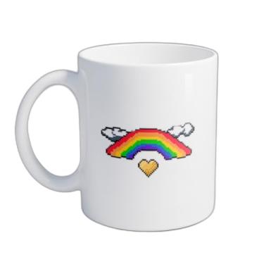 Imagem de Caneca Xícara de Café Porcelana 300ml Unicórnio Design Alegre