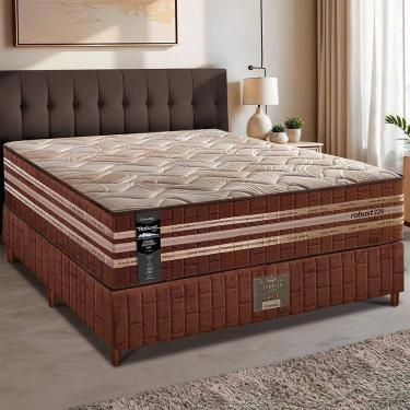 Imagem de Cama Box Casal Colchão + Box 138x188x76 Com Espuma Látex Robust Gel 220 Caramelo Cama Inbox