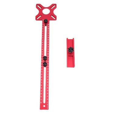 Imagem de Luocute Suporte de Ranhura para Fresamento de Roteador, Gabarito de Corte Circular de Liga de Alumínio Multifuncional 3 Em 1 Com Escalas Duplas para Marcenaria, Corte de Ranhuras