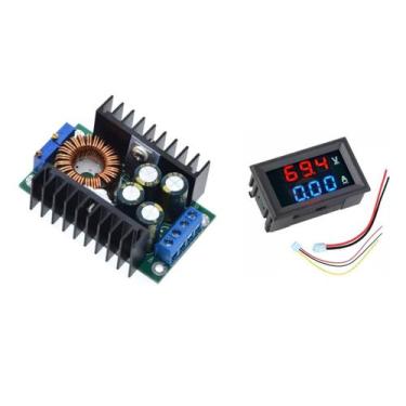 Imagem de Kit Regulador Tensão Dc Step Down 1.5v A 35v 300w 20a + Voltímetro Dig