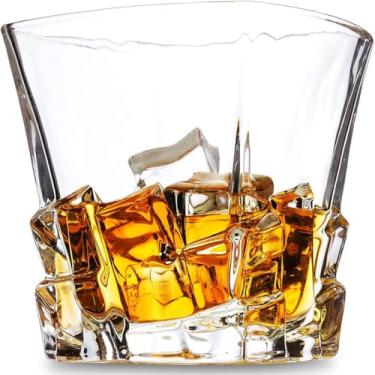 Imagem de Kit Jogo 6 Copos De Vidro Whisky 280ml Quadrado Trabalhado