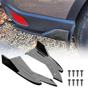 Imagem de JSCARLIFE Protetor De Para-Choque Traseiro Carro, Tira Protetora Universal Abs, Saia Lateral Spoiler Anti-Riscos (Fibra Carbono)