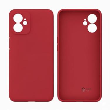 Imagem de Capa Silicone Veludo Premium Compatível Motorola Moto G54 com Proteção Completa. (vermelho)