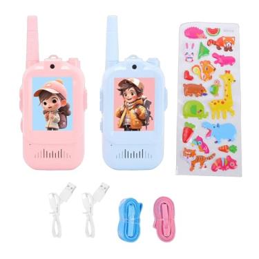 Imagem de Jectse Intercomunicador de Vídeo Infantil, Brinquedo de Intercomunicação Portátil Com Câmera HD Recarregável Com Tela de 2,0 Polegadas, para Comunicação Interna e Externa