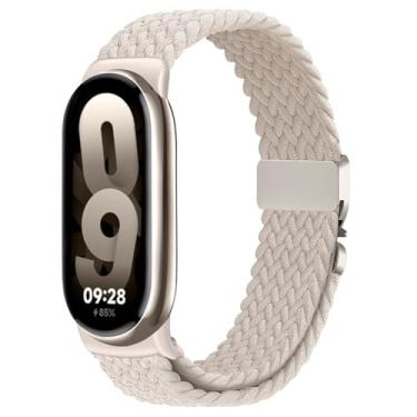 Imagem de Issinlky Pulseira trançada de nylon compatível com Xiao Mi Band 8/9/10, pulseira elástica de substituição para mulheres e homens