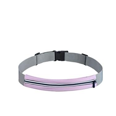 Imagem de Bolsa de cintura esportiva, impermeável, com conector de fone de ouvido, bolsa para celular de corrida, cinto pequeno masculino e feminino ao ar livre invisível mini equipamento de fitness preto/cinza/rosa/roxo/azul